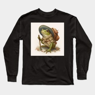 Vintage Adventurer Frog #5 Long Sleeve T-Shirt